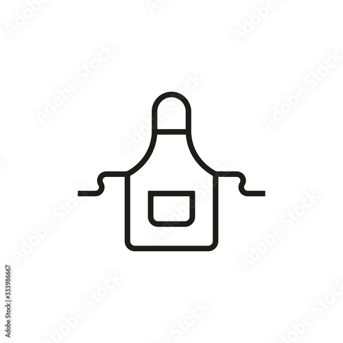 Kitchen apron icon. Vector illustration. Line style. Isolated.