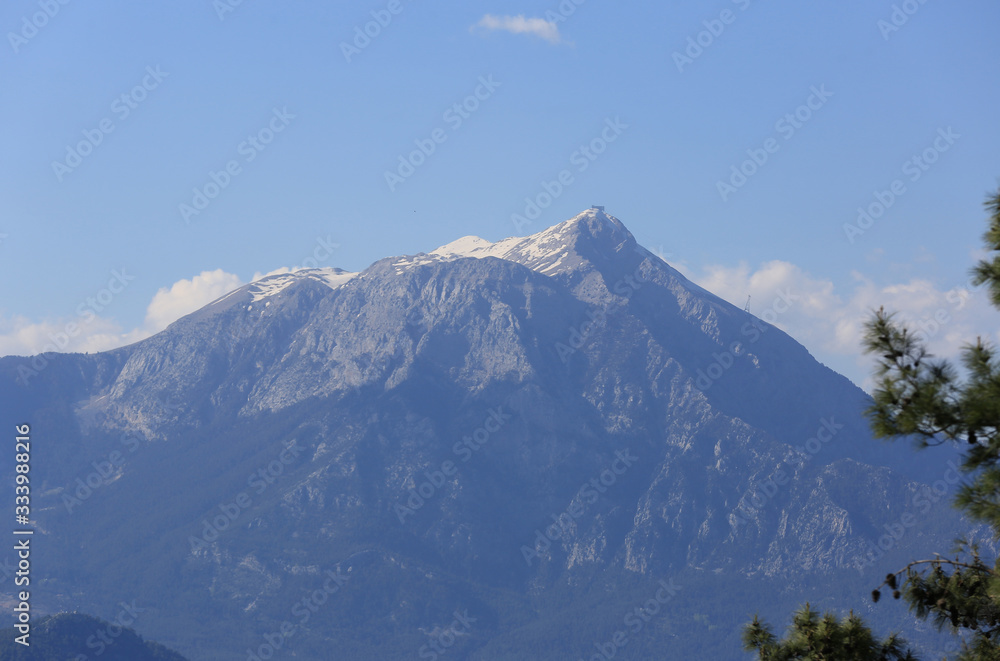 Famous Tahtali Dagi mountain in Turkey