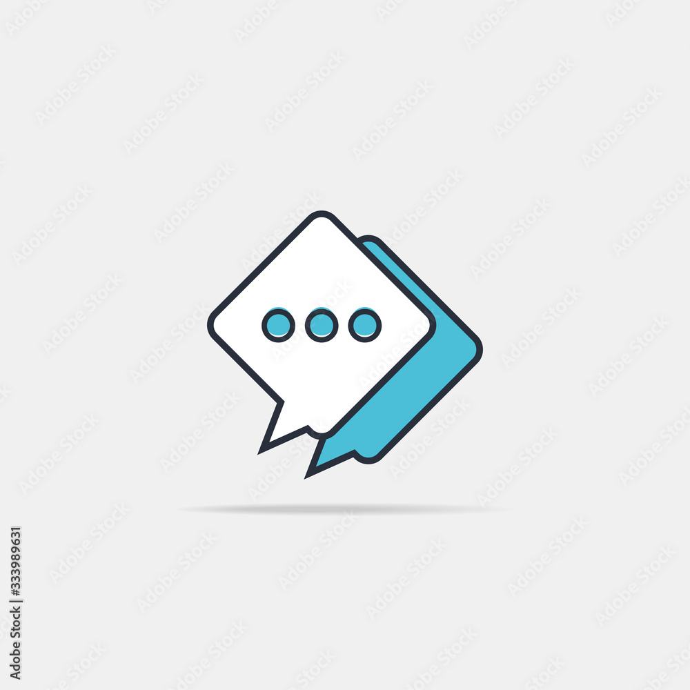Typing in a chat bubble icon, comment sign symbol Typing in a chat bubble icon, comment sign symbol