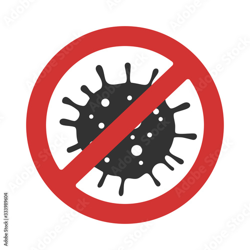 Vector Stop Coronavirus sign icon