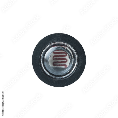 Canvas Print photocell isolated on a white background. macro photography