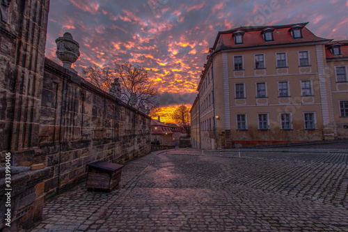 A Street in Bamberg  Germany at sunrise  World Heritage