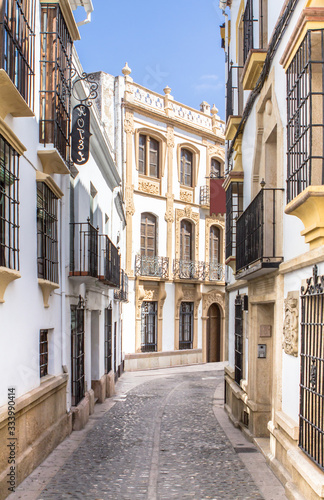 Buildings on the streets of the Ronda, Spain