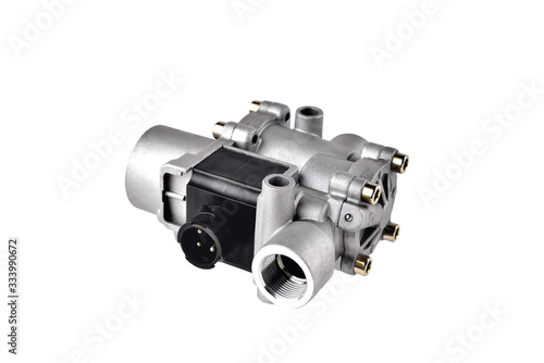 Canvas Print ABS modulator of the brake system with a magnetic valve for a truck, auto part,