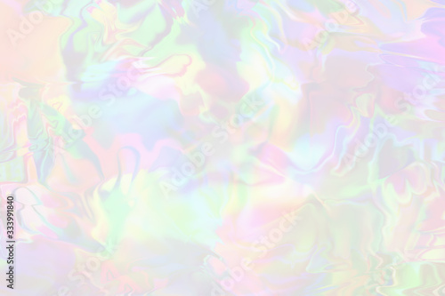 Pastel colored holographic gradient background.