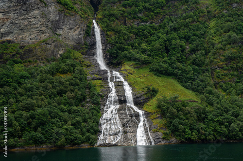 Small waterfall in Norway  Eidfjord.