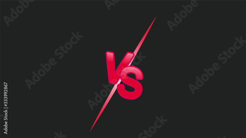 Battle vs match, game concept competitive vs.
