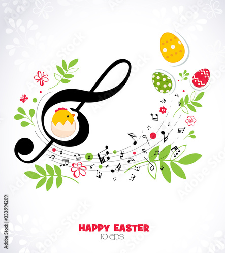 Easter spring background. Music background