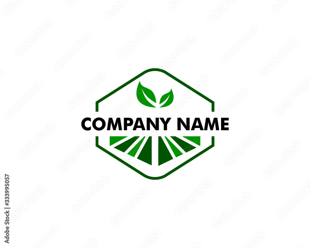 Green Nature Farm Logo Design Template Green Nature Farm Logo Design Template