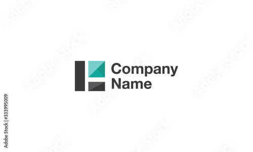 Vector logo on which the abstract image of the letter L.