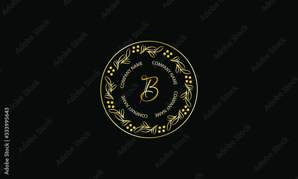 Elegant round shape monogram with letter B. Exquisite calligraphic logo design business sign, restaurant, royalty, boutique, cafe, hotel. Elegant round shape monogram with letter B. Exquisite calligraphic logo design business sign, restaurant, royalty, boutique, cafe, hotel.