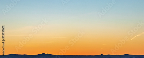 sunset in mountains
