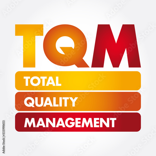 TQM - Total Quality Management acronym, business concept background