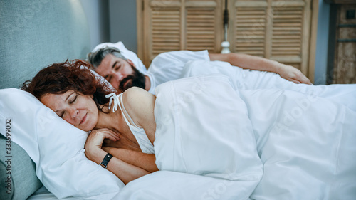 Couple enjoy a good night's sleep