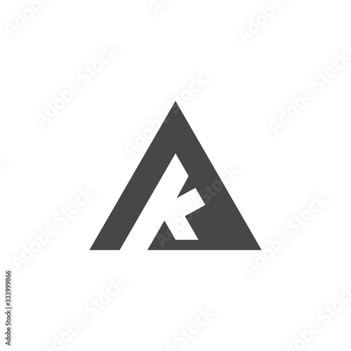 Initial Letter ak or ka logo vector design template  photo