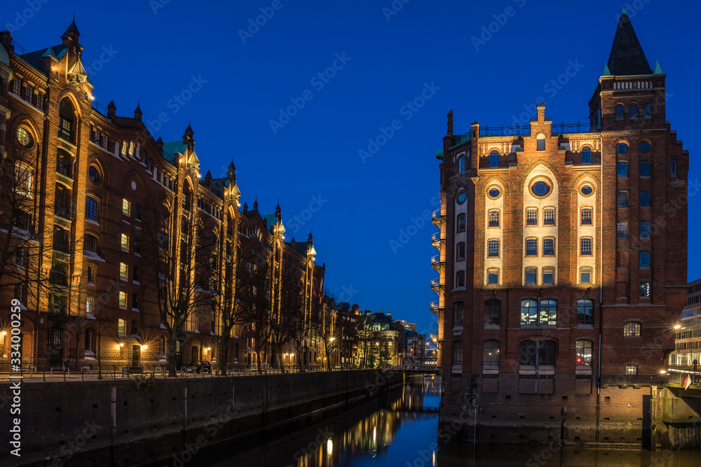 Historic warehouses in Hamburg.