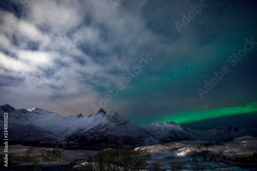 Polarlicht über dem Fjord - Lofoten - Norwegen