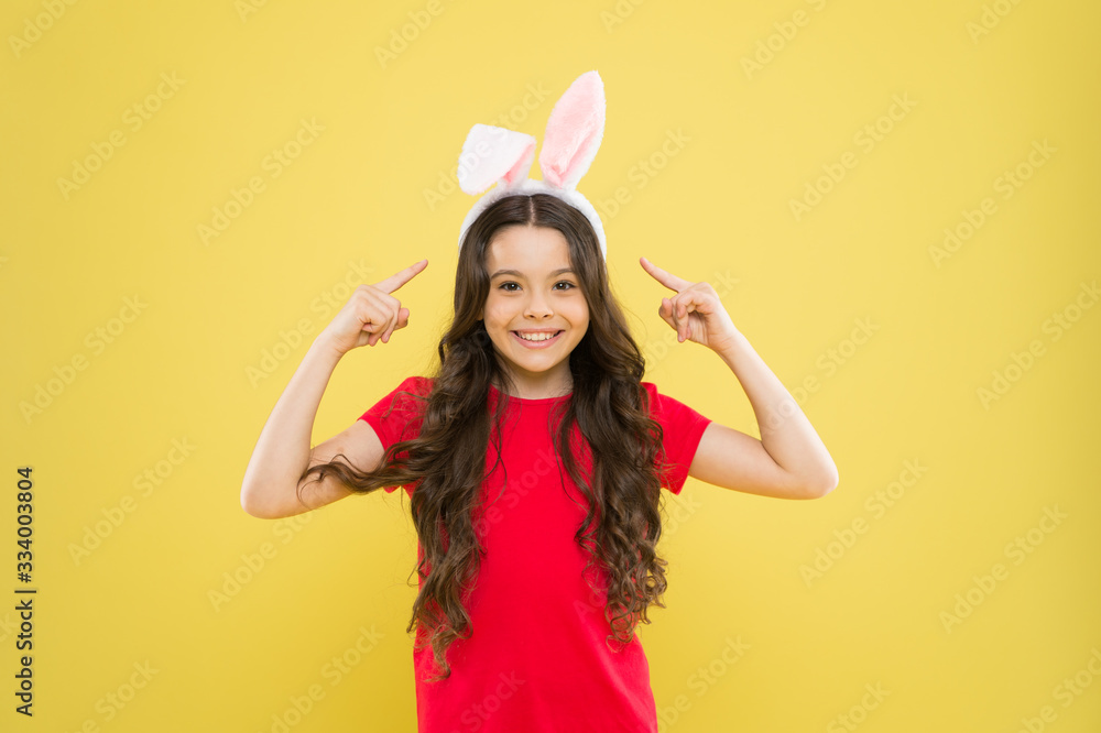 Happy child in costume. bunny rabbit with ears. Kid on Easter egg hunt. teen kid in rabbit costume having fun. happy easter. small girl wearing bunny ears on Easter day. Easter Bunnies