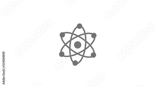 Atom icons on white background,New atom icon © MSH