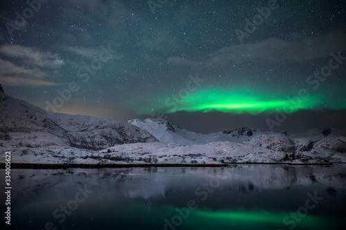 Polarlicht über dem Fjord - Lofoten - Norwegen © EinBlick