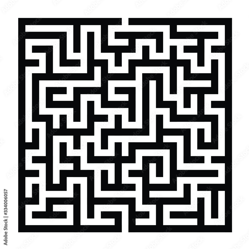 15x15 rectangular maze with thick walls and no solution 15x15 rectangular maze with thick walls and no solution