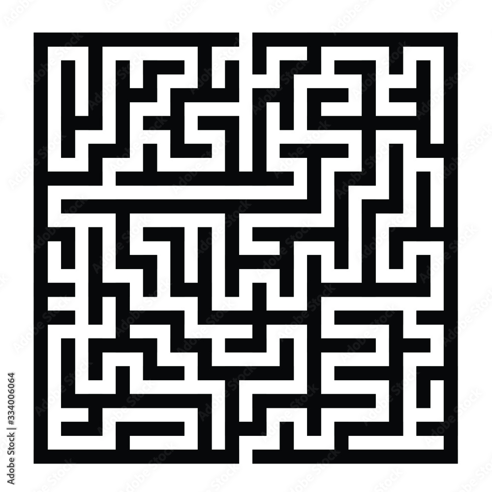 15x15 rectangular maze with thick walls and no solution 15x15 rectangular maze with thick walls and no solution