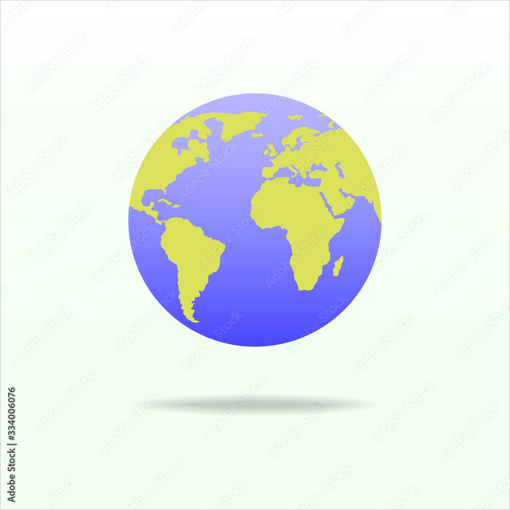 Flat planet Earth icon. Vector illustration for web banner, web and mobile, infographics. Flat planet Earth icon. Vector illustration for web banner, web and mobile, infographics.