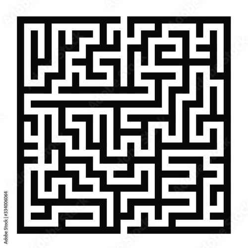 15x15 rectangular maze with thick walls and no solution