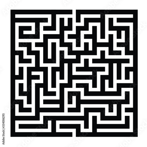 15x15 rectangular maze with thick walls and no solution