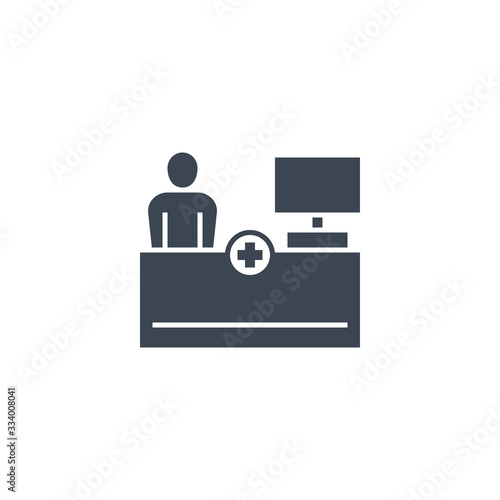 Reception related vector glyph icon. Isolated on white background. Vector illustration.