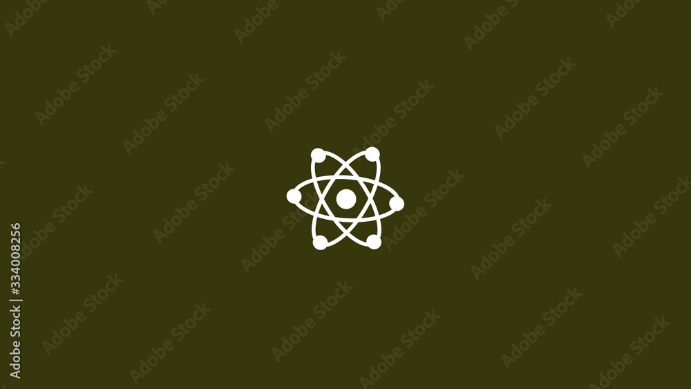 White atom icon on dark background,Atom icon,Science icon White atom icon on dark background,Atom icon,Science icon