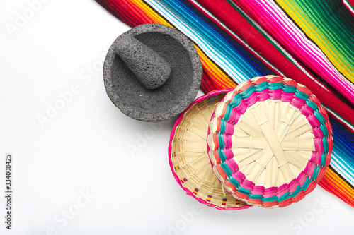 Traditional Mexican artefacts found in a typical kitchen in Mexico photo