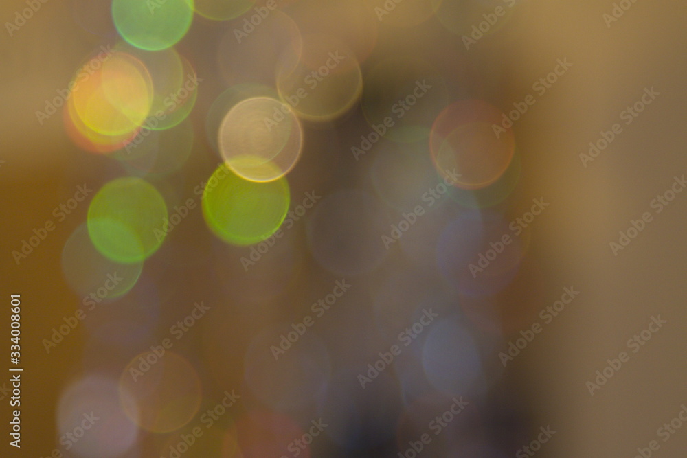 Bokeh light. Blurry effect. Colorful texture.