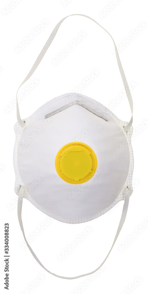 Face respirator with valve for virus protection.