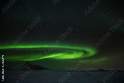 Polarlicht   ber den Lofoten - Norwegen