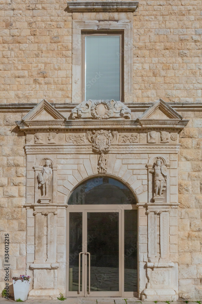  front door of the prestigious town hall of Molfetta