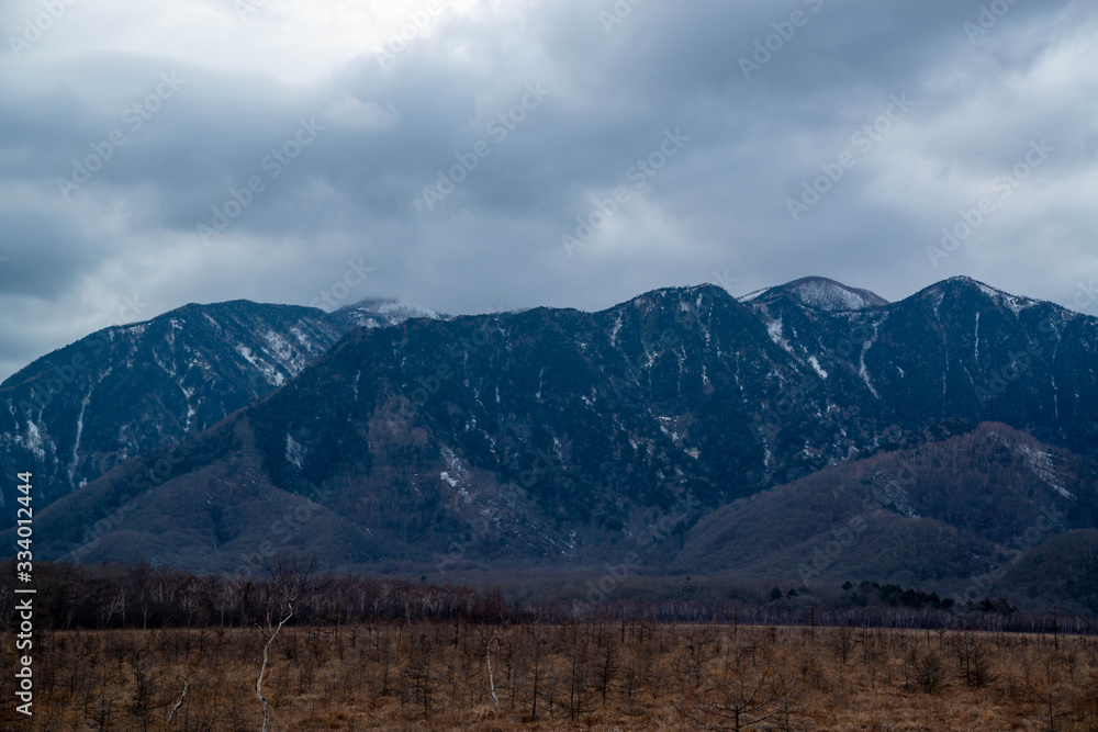 山岳風景 戦場ヶ原 曇り 山岳風景 戦場ヶ原 曇り