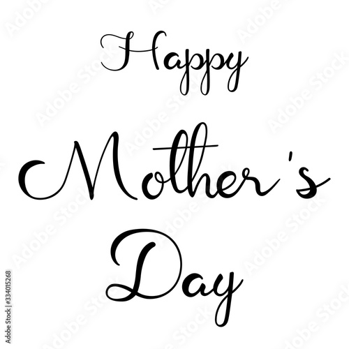 Happy Mothers day hand lettering text