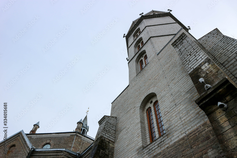 Tower of Estonian Evangelical Lutheran alexander cathedral in Narva, Estonia
