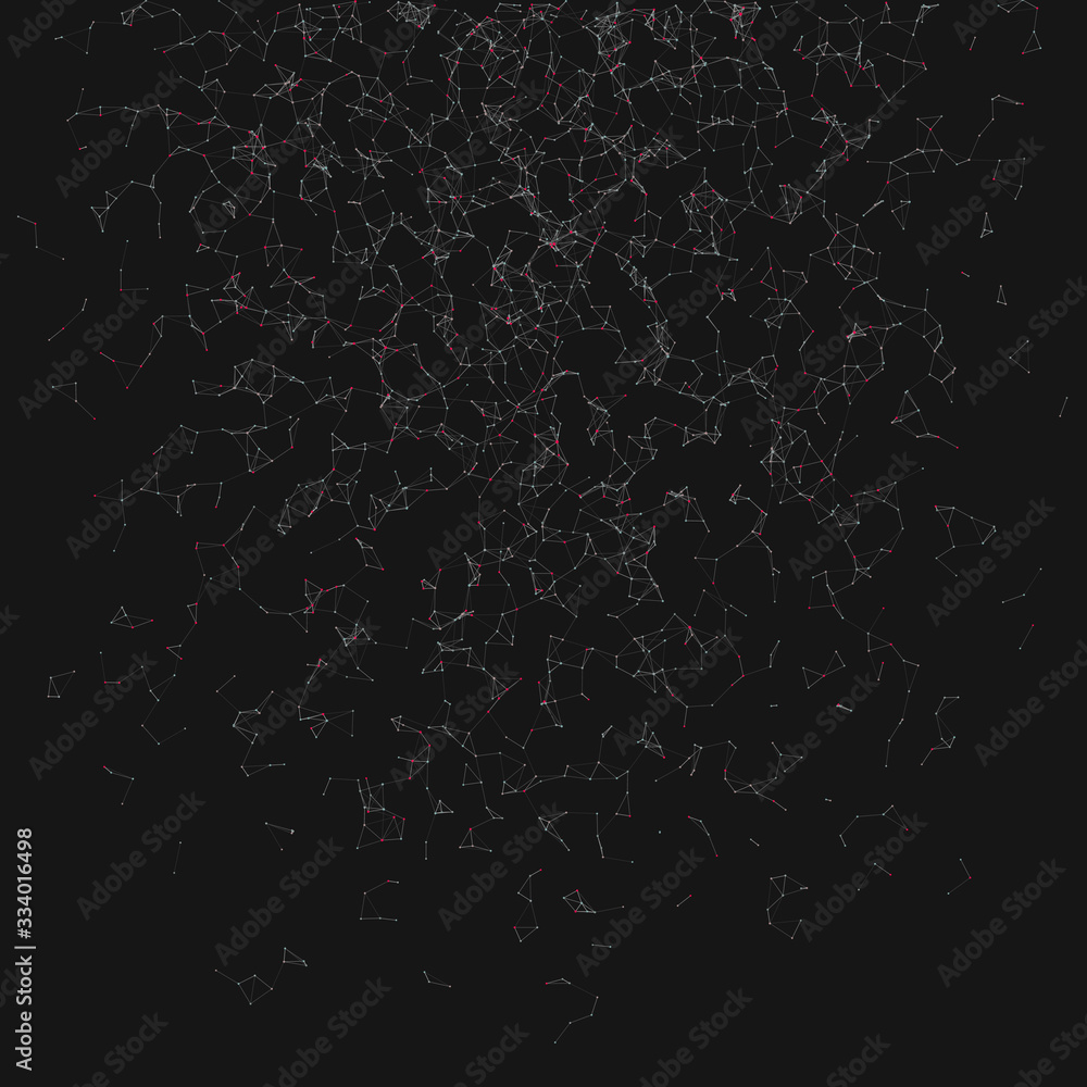 Fototapeta premium Network Mesh Random Procedural Art background illustration