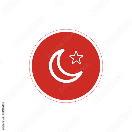 Turkey flag symbol icon in ...