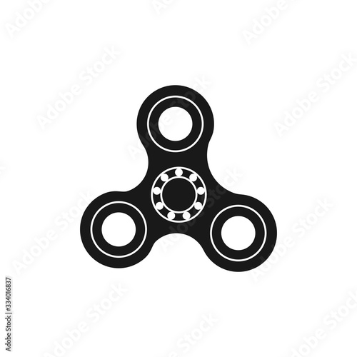 Fidget spinner icon vector Illustration .toy for stress relief and improvement of attention span.