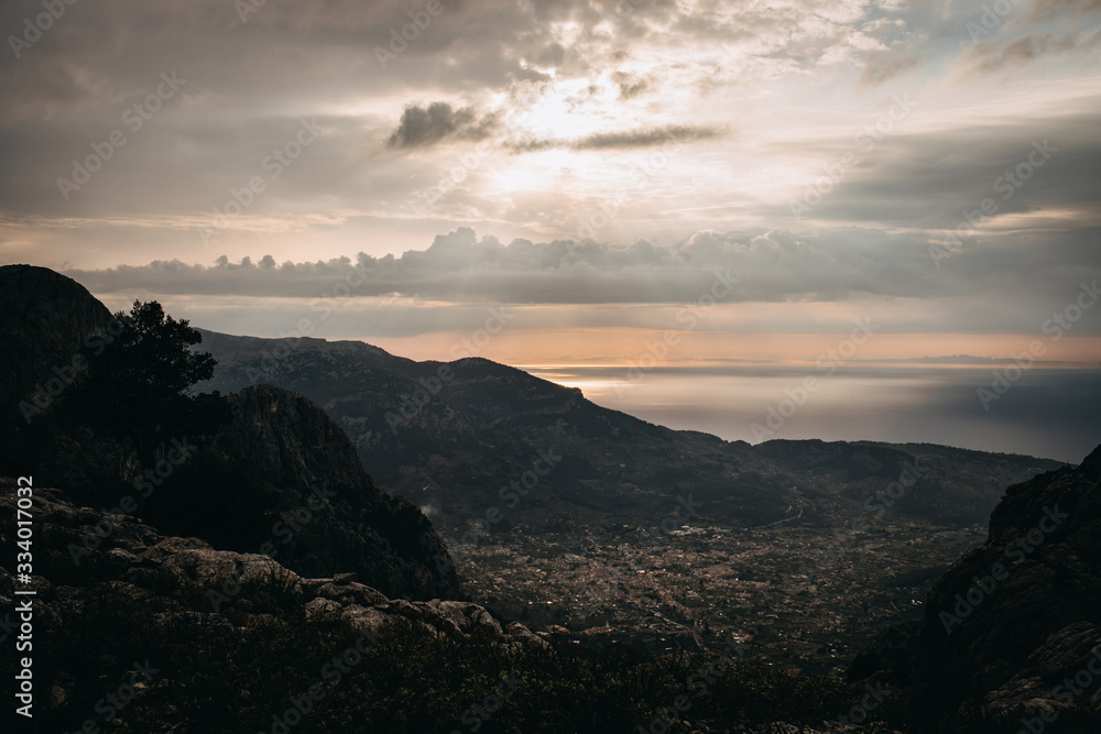 Aerial View of Mallorca Coast at Sunrise Aerial View of Mallorca Coast at Sunrise