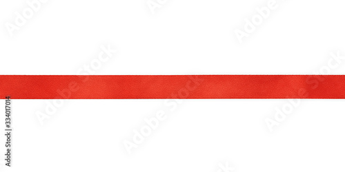 Red silk ribbon isolated on...