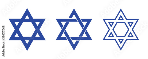 Star david line isolated vector element for banner design. Symbol shield. Shield sign icon. Abstract vector background.
