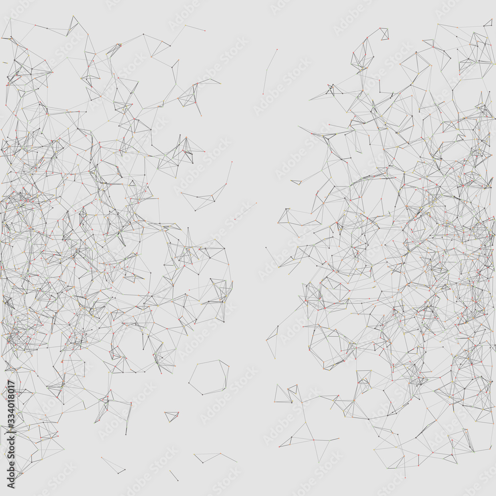 Fototapeta premium Network Mesh Random Procedural Art background illustration