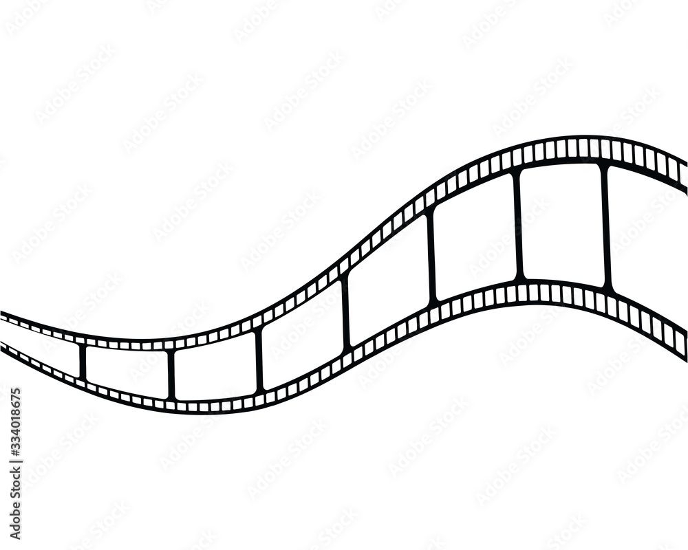 Film strip frame . Photo, cinema or movie negative. Vector illustration.