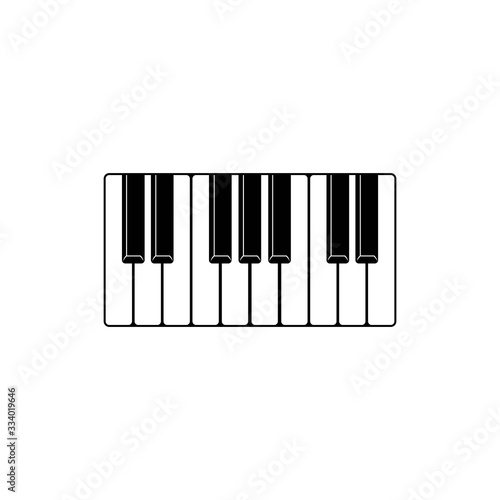 Piano keyboards Icon vector Isolated on White Background
