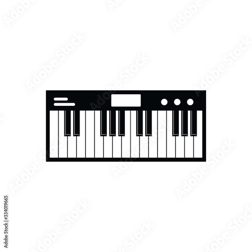 Piano keyboards Icon vector Isolated on White Background