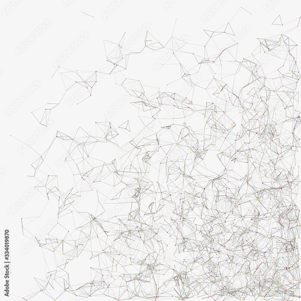 Obraz premium Network Mesh Random Procedural Art background illustration